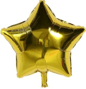 Star And Heart Shape Golden Foil Balloon