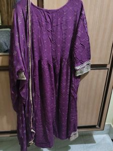 Elegant Purple Kurta with duppata