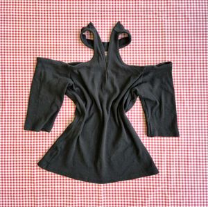 Unique Black Cutout Top