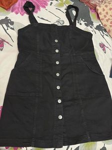 Button Down Pinafore Shaped Dress