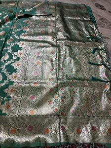 Green Banarasi Silk Dupatta