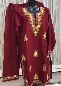 co ord set Kashmiri kurti and pajama woollen