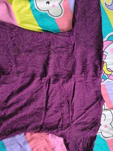 Purple Patterned Maxi Dress