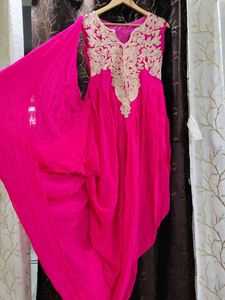 Pink &amp; Gold Embroidered Tunic