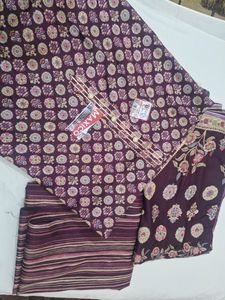 💐🛍🎊Combo 3 Unstiched Cotton Suit