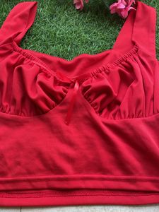 Red Crop Top