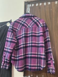 Purple Plaid Flannel Shirt