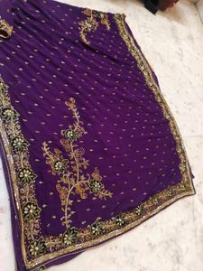 Heavy Stones Work Saree 😍