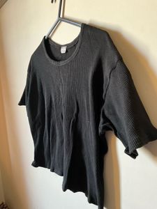 New look short Black Ribbed Cropped Top  🖤