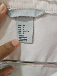 branded h&amp;m Elegant Pink Button-Down Shirt
