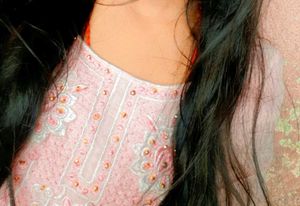 Pink Embroidered Kurta Set