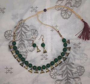 Bottol Green beeds Jewellery