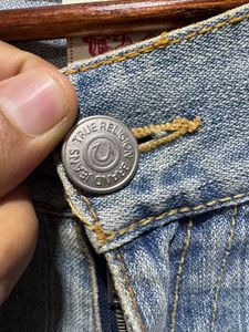 True Religion World Tour Washed Distressed Jeans