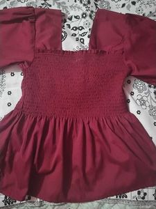 Maroon Long Sleeve Top
