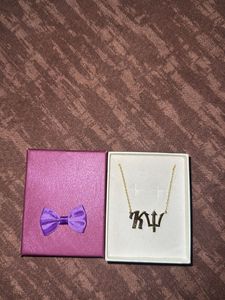 Gold &#39;K🔱&#39; Trident Necklace