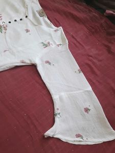 Floral Print White Top