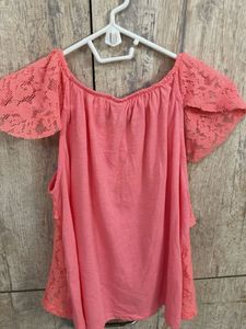 Cute Pink Lace Top