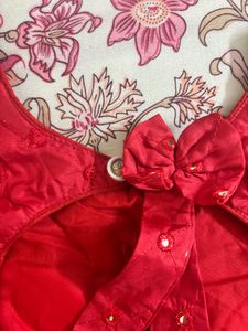 Red Embellished Blouse