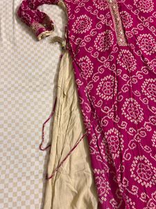 Bandhani Print - Side Knot Style Kurta