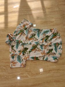 Tropical Print Short Sleeve Shirt