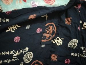 Oriental Print Button-Down Shirt