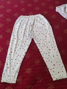 Heart Print Pajama Set night suit