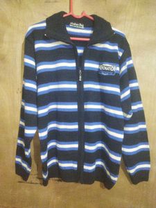 Striped Zip-Up sweater