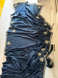 Navy Blue handwork Saree