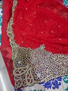 Elegant Red Saree