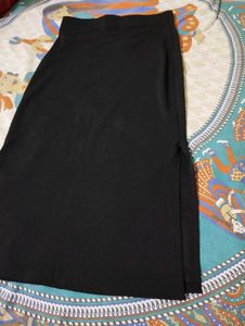 Black Pencil Skirt with Slit