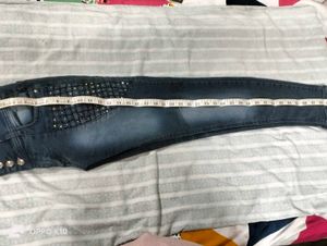 Embellished High-Waisted Jeans