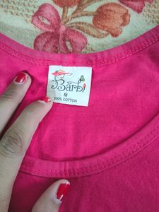 Pink Cotton Women&#39;s Top