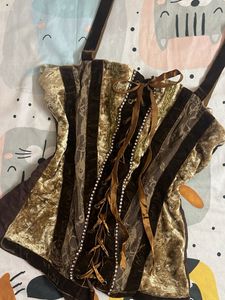Victorian Brown Corset Top