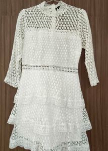 Elegant White Lace Dress