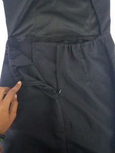 Black Backless Slip Dress