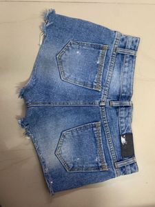 Distressed Denim Shorts