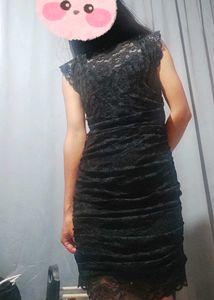 Black Lace Mini Dress