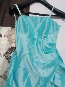 Aqua Strapless Party Dress 💙