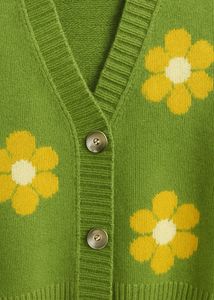 🌼 Daisy Bloom Green Knit Cardigan
