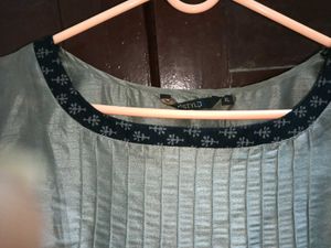 New Elegant Black &amp; Silver Tunic Kurti - XL