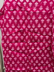 Pink Printed Kurti Dress