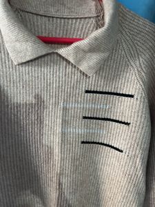 Beige Ribbed Knit Sweater
