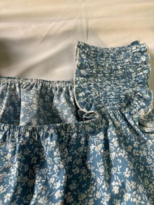 Savana Blue Ruffle Top