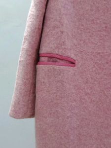 Pink Wool Blend Overcoat