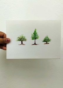Three Trees 🎄- Unframed Original artwork