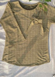Beautiful Khaki A-line Top 🎀