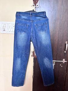 Ripped Blue Denim Jeans