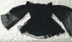 Black Off Shoulder Korean Top