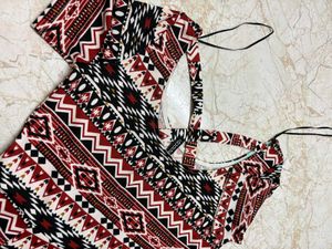 Patterned Casual Dress..
