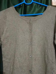 Sparkly Button-Down Cardigan